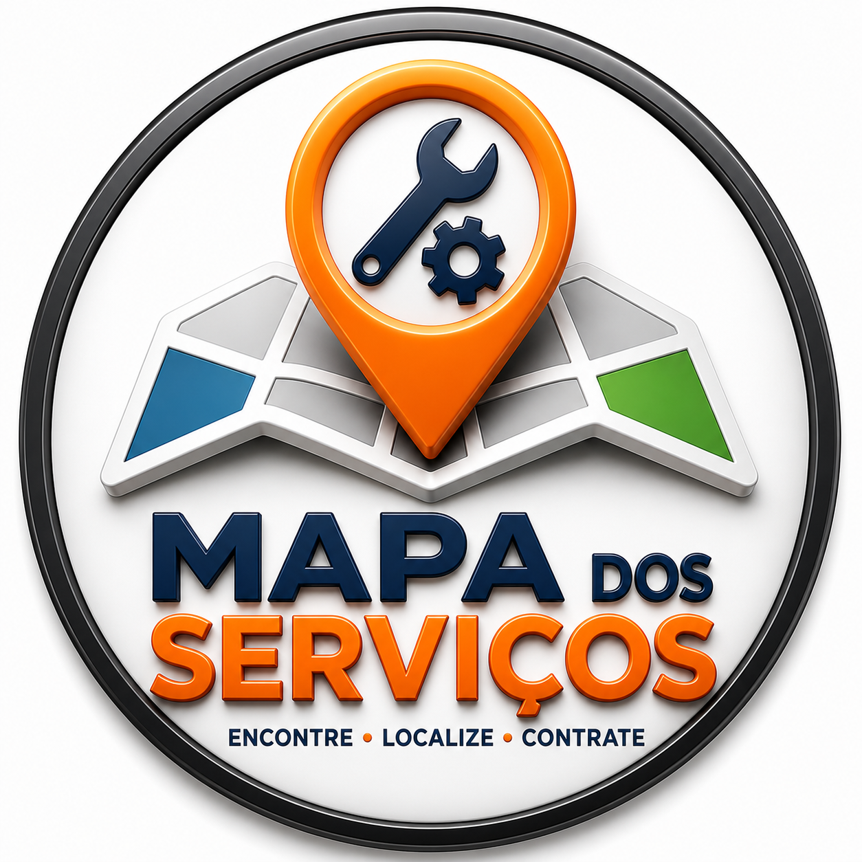 Logo Mapa dos Serviços com ícone de localização